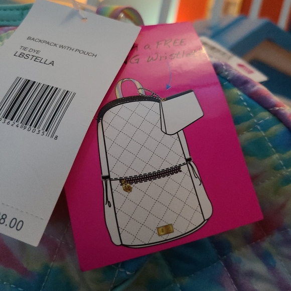 NWT Betsey Johnson Tie Dye Backpack & Wristlet main image 6
